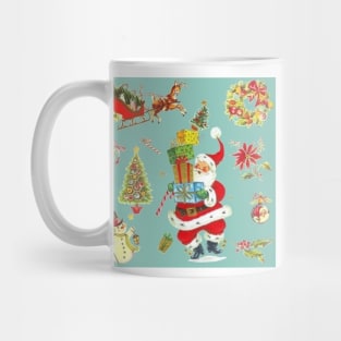 retro vintage pink santa claus Mug